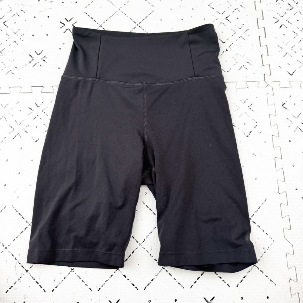 Girlfriend Collective- High Rise Grey Biker Shorts S